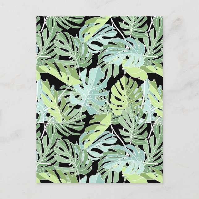 Jungle Floral Pattern 2 Postcard (Front)