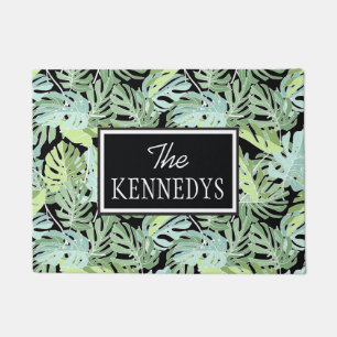 Jungle Floral Pattern   Add Your Name Doormat