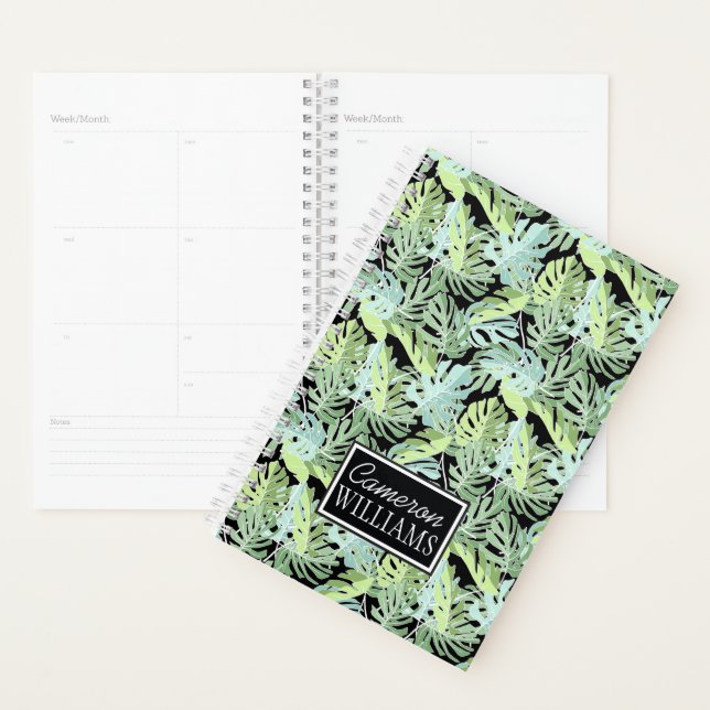 Jungle Floral Pattern | Add Your Name Planner (Display)