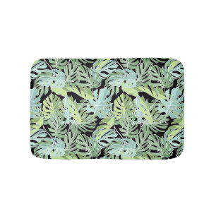 Jungle Floral Pattern Bath Mat