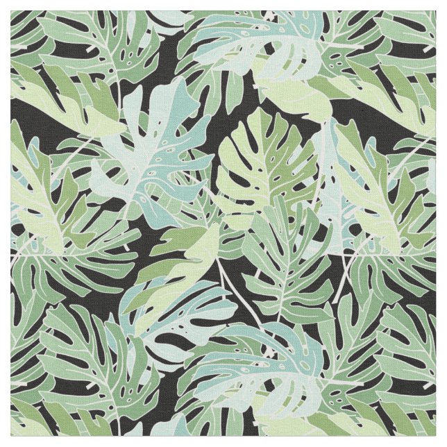 Jungle Floral Pattern Fabric (Close Up)