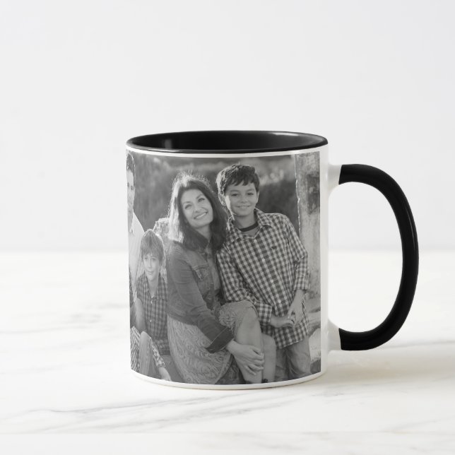 Jungle Floral Pattern | Family Photos & Text Mug (Right)