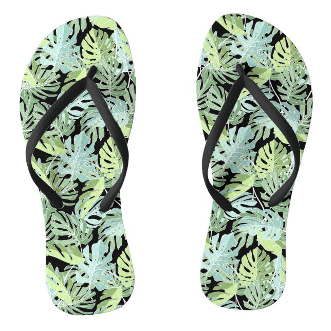 Jungle Floral Pattern Jandals (Footbed)