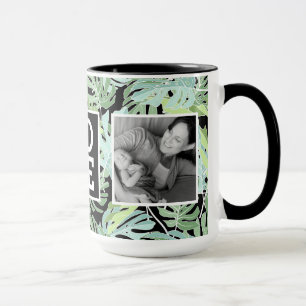 Jungle Floral Pattern LOVE with Photos Mug