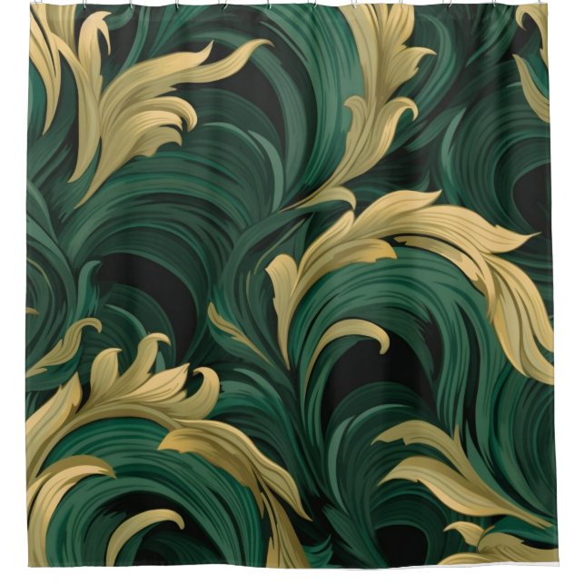 Jungle Flowers Shower Curtain (Front)