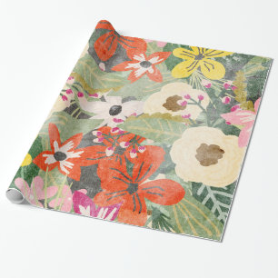 Jungle Flowers Wrapping Paper