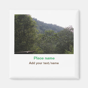 Jungle forest trees moutain travel add place name magnet
