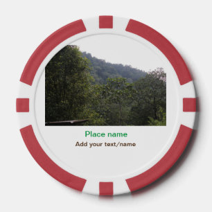 Jungle forest trees moutain travel add place name poker chips