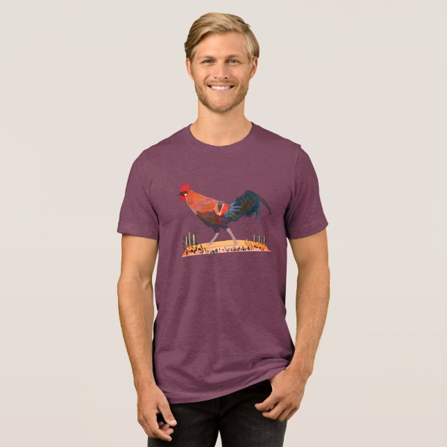 Jungle fowl T-Shirt Tri-Blend Shirt (Front Full)
