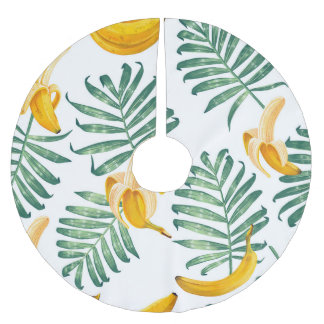 Jungle Fruits: Vibrant Vintage Brushed Polyester Tree Skirt