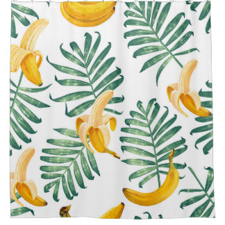 Jungle Fruits: Vibrant Vintage Shower Curtain