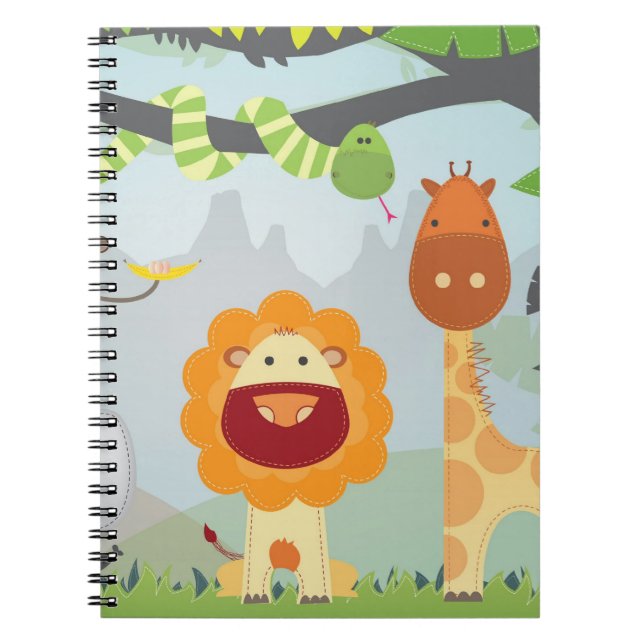 Jungle Fun Spiral Notebook (Front)