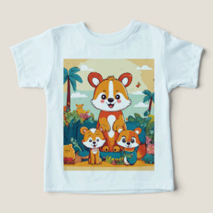 Jungle Giggles – Playful Animal Pals T-Shirt