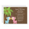 Jungle Giraffe Twins Baby Shower Invitation