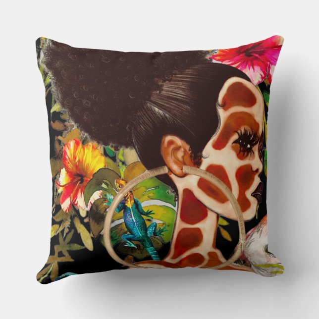 Jungle Girl Pillow (Back)