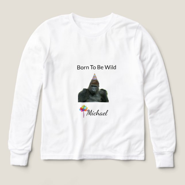 Jungle Gorilla Happy Birthday Art (Design Front)