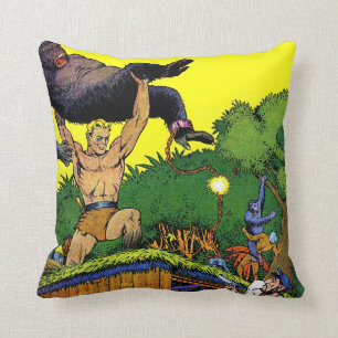 Jungle Gorilla's Lair Vintage Comics Cushion