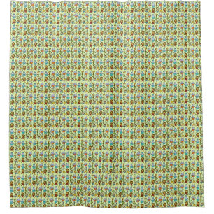 Jungle Gym Exercising Animals Shower Curtain