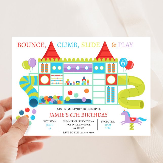 Jungle Gym Indoor Birthday Party Invitation (Creator Uploaded)