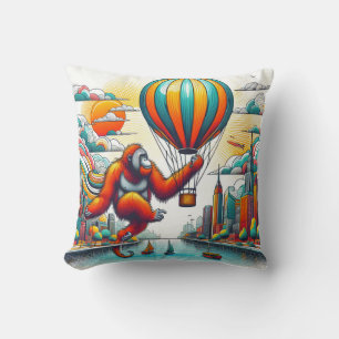 Jungle Harmony: Orangutan-Inspired Cushion