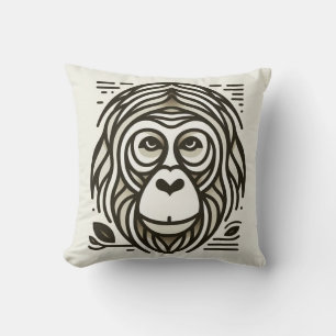 Jungle Harmony: Orangutan-Inspired  Cushion