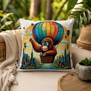 Jungle Harmony: Orangutan-Inspired Cushion