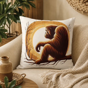 Jungle Harmony: Orangutan-Inspired Cushion
