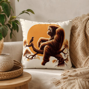 Jungle Harmony: Orangutan-Inspired Cushion