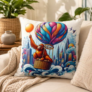 Jungle Harmony: Orangutan-Inspired Cushion