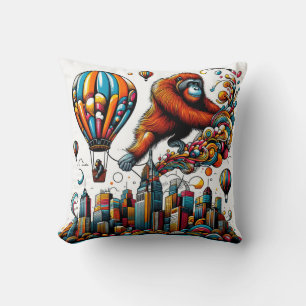Jungle Harmony: Orangutan-Inspired  Cushion
