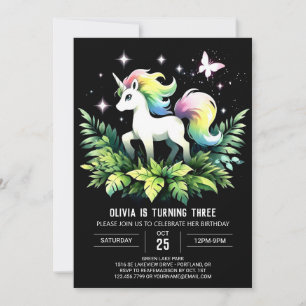 Jungle Horse Birthday Invitation