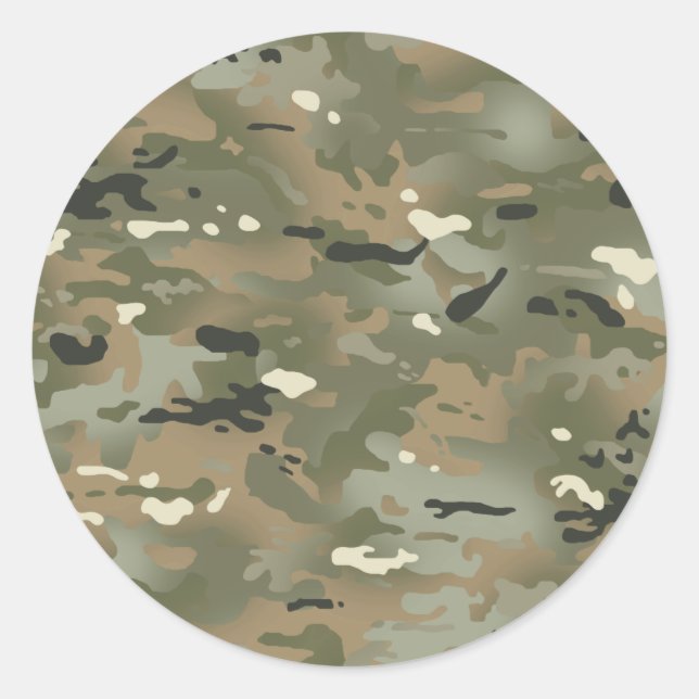 Jungle I Camouflage Pattern Classic Round Sticker (Front)