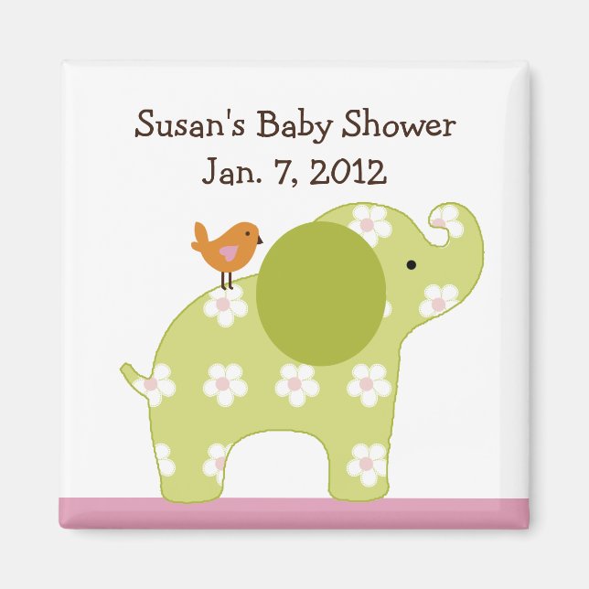 Jungle Jill Elephant Magnet/Keepsake/Party Favour Magnet (Front)