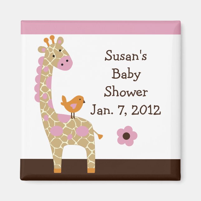 Jungle Jill Giraffe Magnet/Keepsake/Party Favour Magnet (Front)