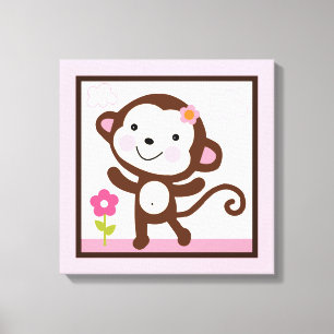 Jungle Jill Monkey Girl Animals Canvas Print