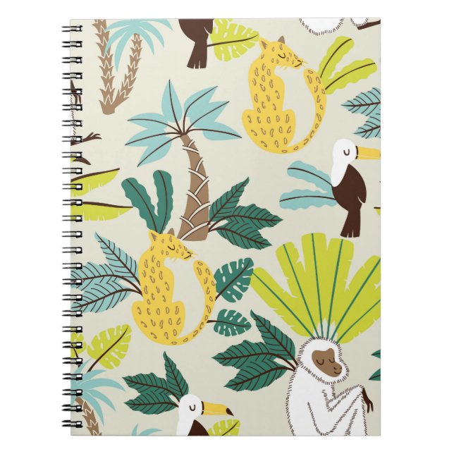 Jungle Joy: Cartoon Animal Fun Notebook (Front)