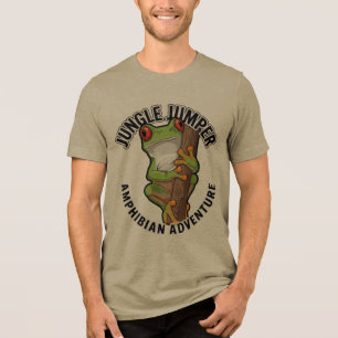 Jungle Jumper Amphibian Adventure Frog Tri-Blend Shirt