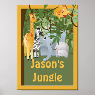 Jungle Kids Room Custom Poster