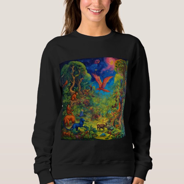 jungle kingdom art sweatshirt (Front)