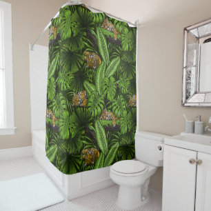 Jungle kitties shower curtain