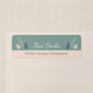 Jungle Leaf Kids Return Address Labels