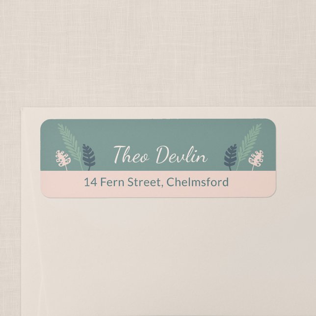 Jungle Leaf Kids Return Address Labels (Tiny Tiger - Return Address Label)