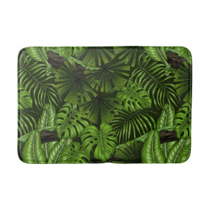 Jungle leaves bath mat