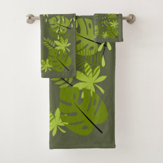 Jungle Leaves Case-Mate iPhone 14 Pro Max Case Bath Towel Set