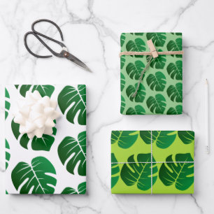 Jungle Leaves Design Wrapping Paper Set