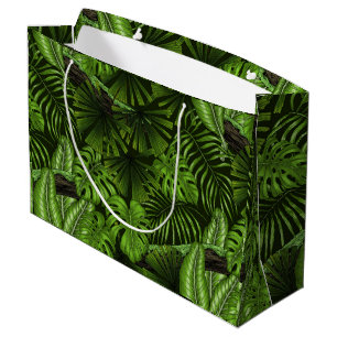 Jungle leaves large gift bag