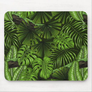 Jungle leaves mouse pad