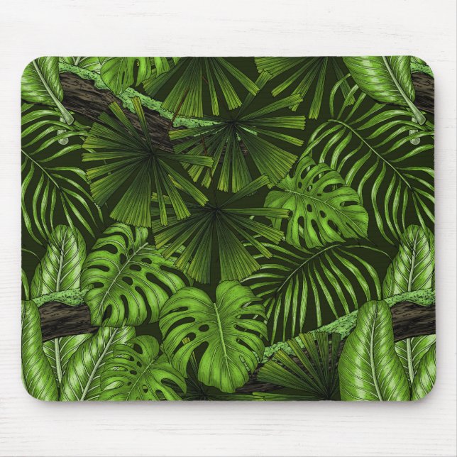 Jungle leaves mouse pad (Front)