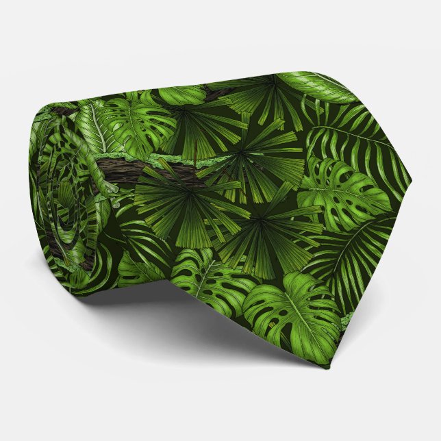 Jungle leaves tie (Rolled)