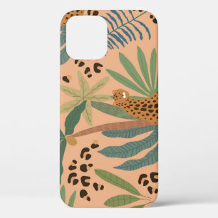 Jungle leopard print: animal seamless pattern. iPhone 12 case